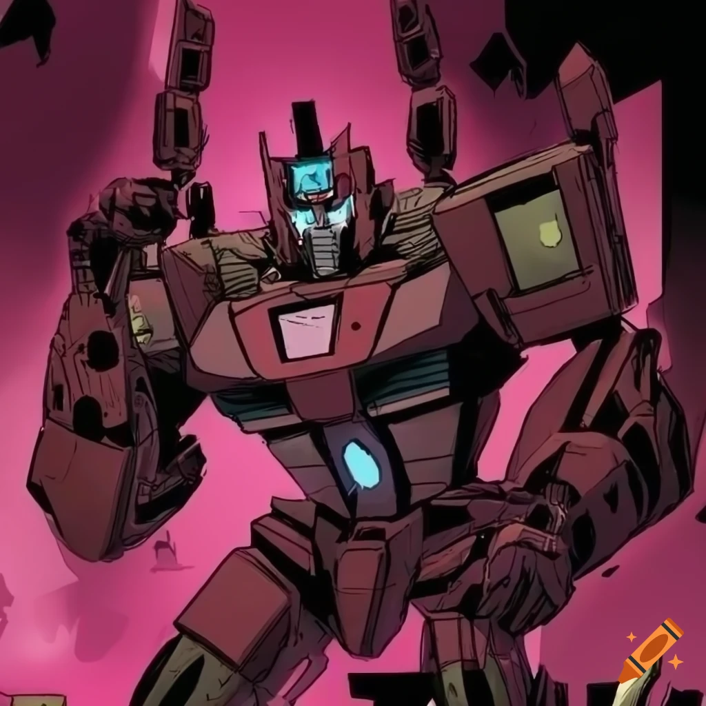 Transformers idw comic depiction of a deception oc on Craiyon