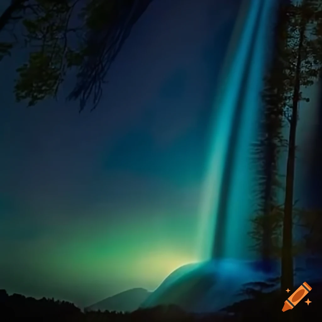 Labrador with enchanting patterns in moonlight