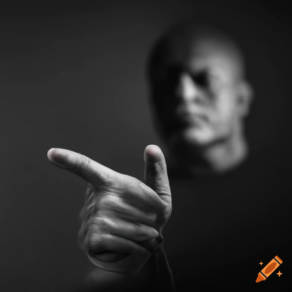 Man pointing at something