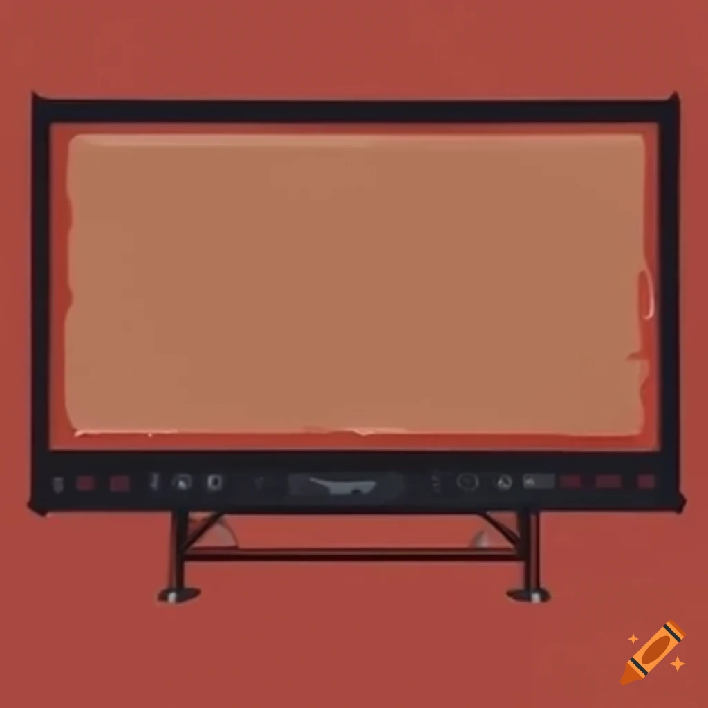 Red brown projector screen on Craiyon