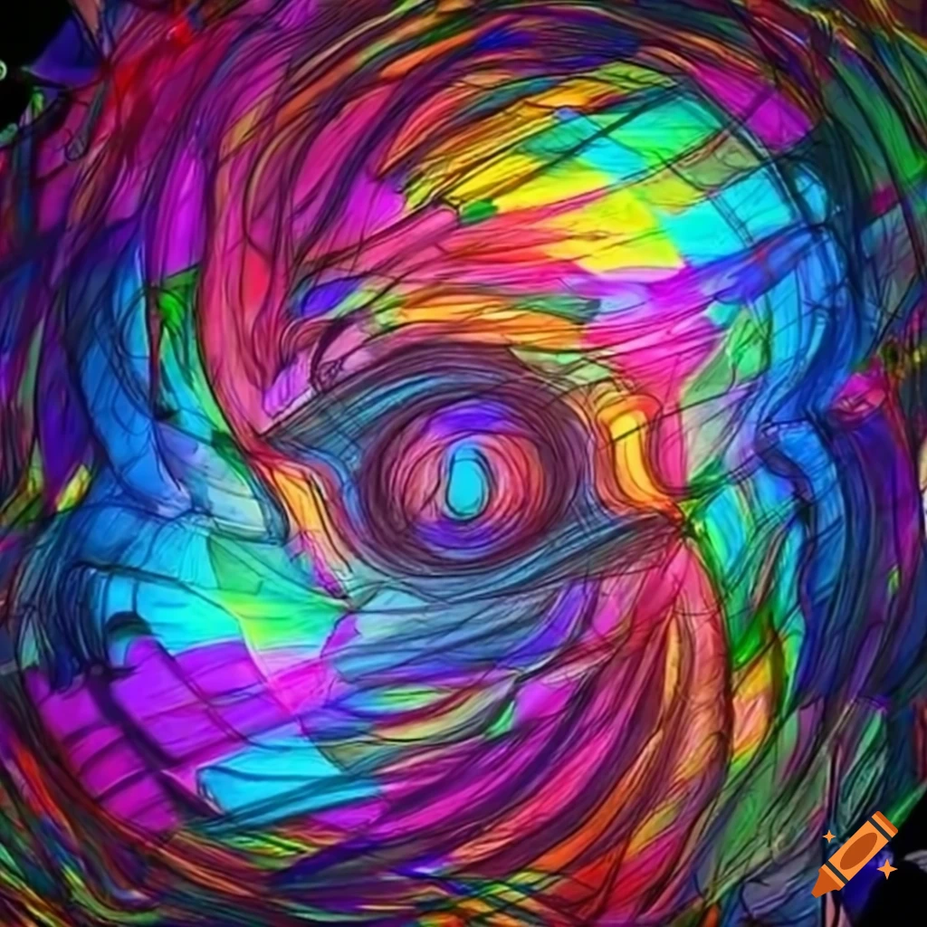Artistic representation of the fourth dimension on Craiyon