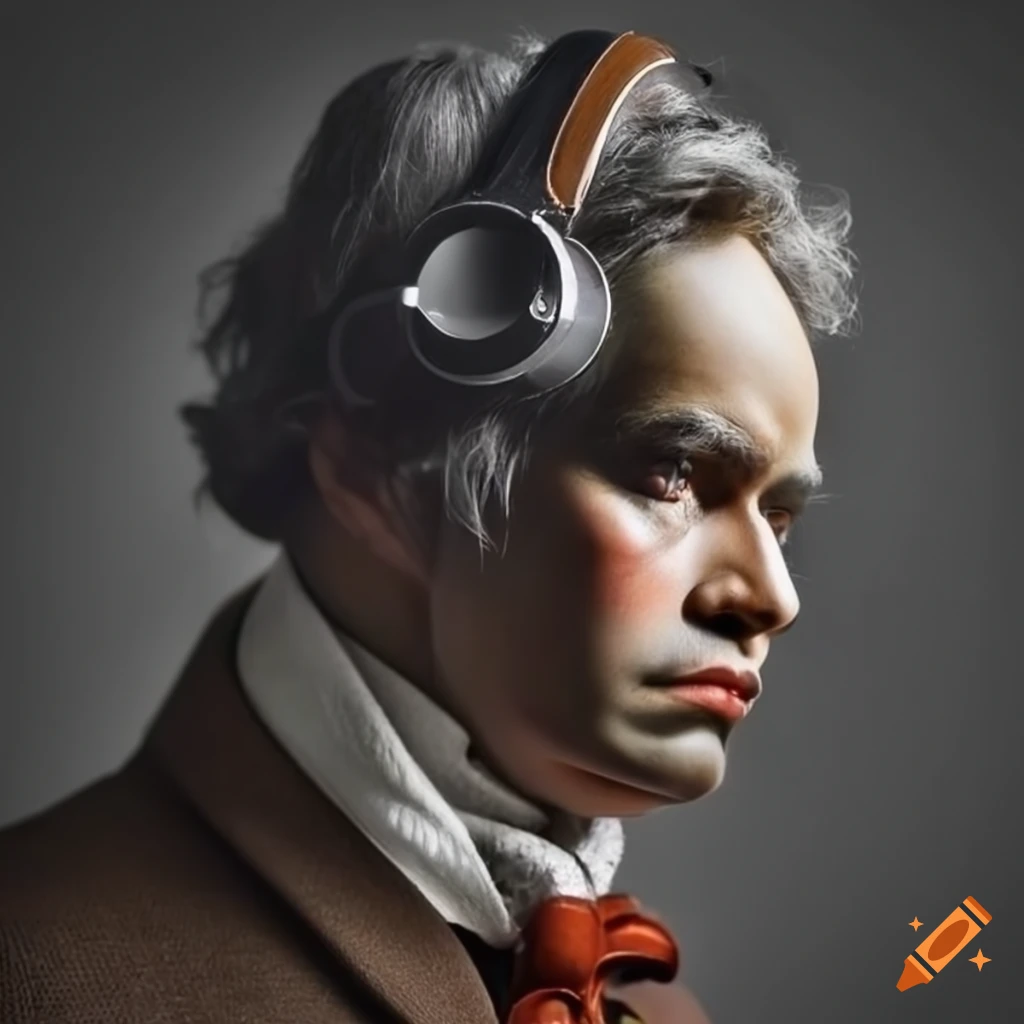 Beethoven with headphones