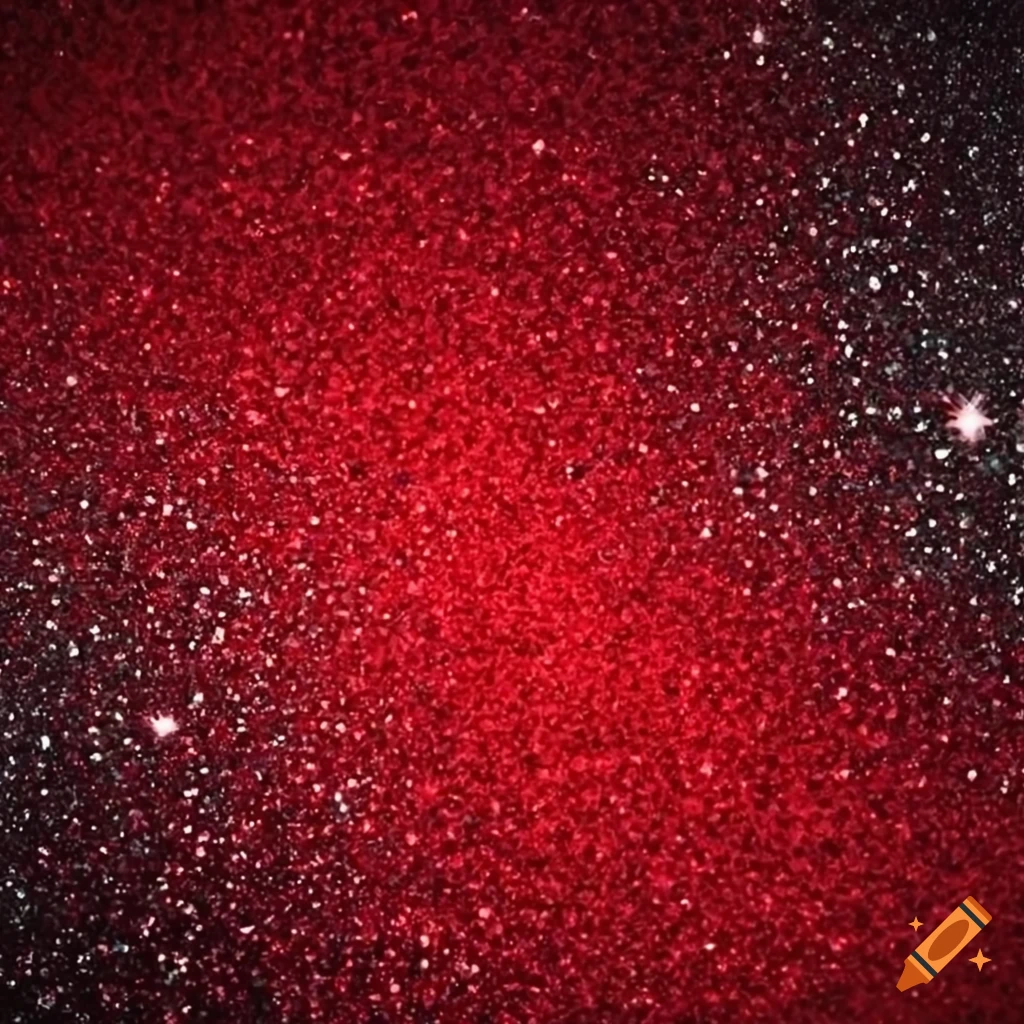 Red to grey ombre glitter pattern on red background