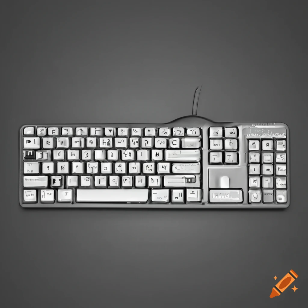 Computer Keyboard Logo Monochrome Design Style Stock Vector | Adobe Stock