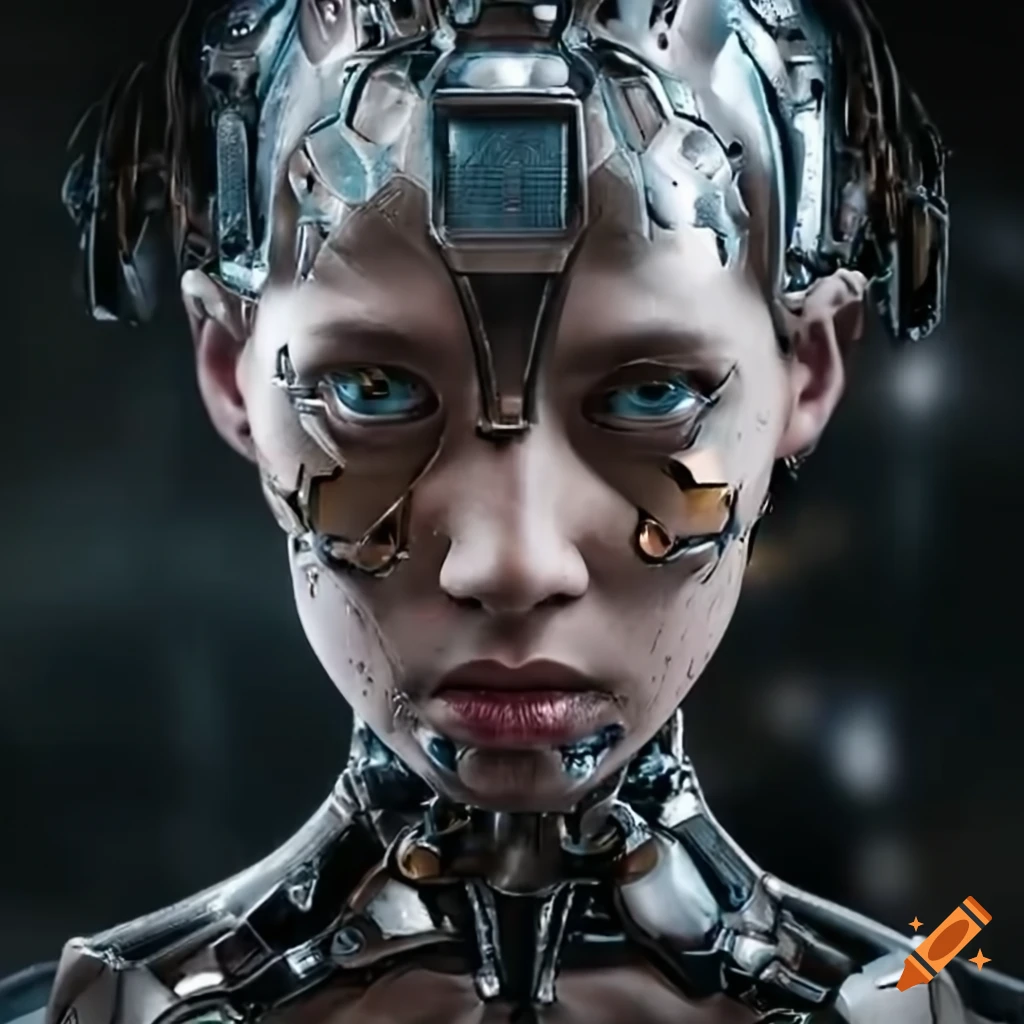 Cyborg concept illustration on Craiyon
