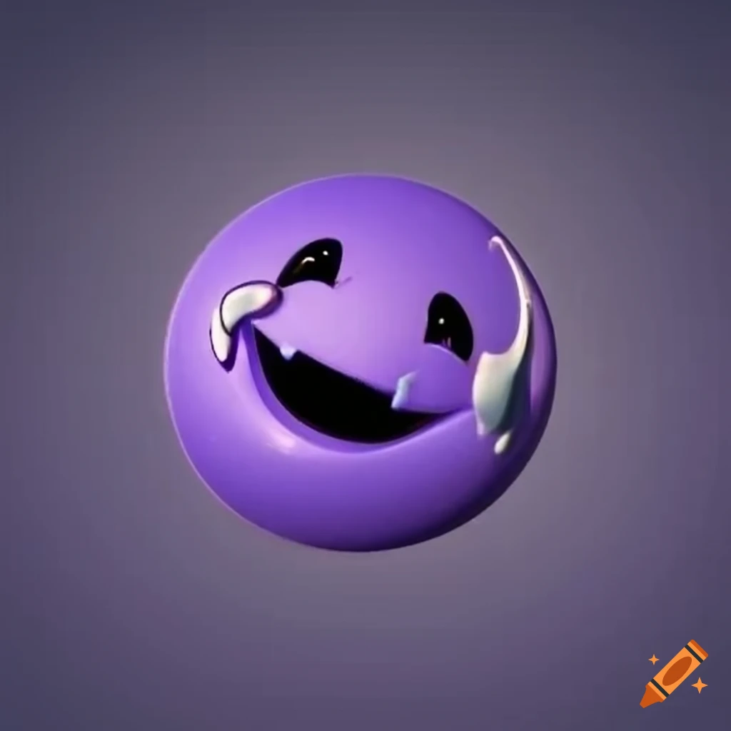 Purple laughing smiley face