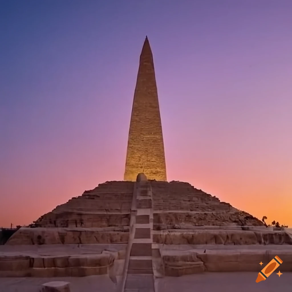 The Washington monument on top of Khufu's pyramid