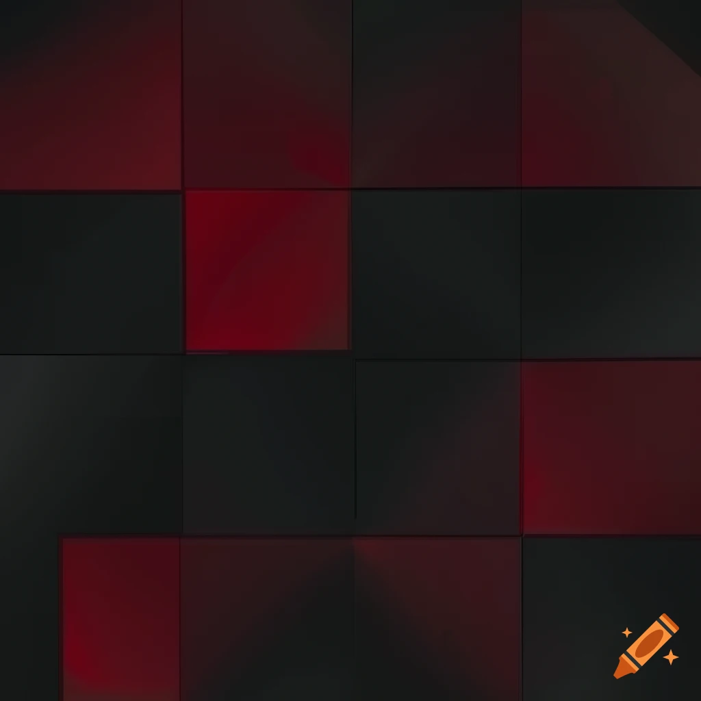 Schematic style background with hexagons in grey, black, and red colors