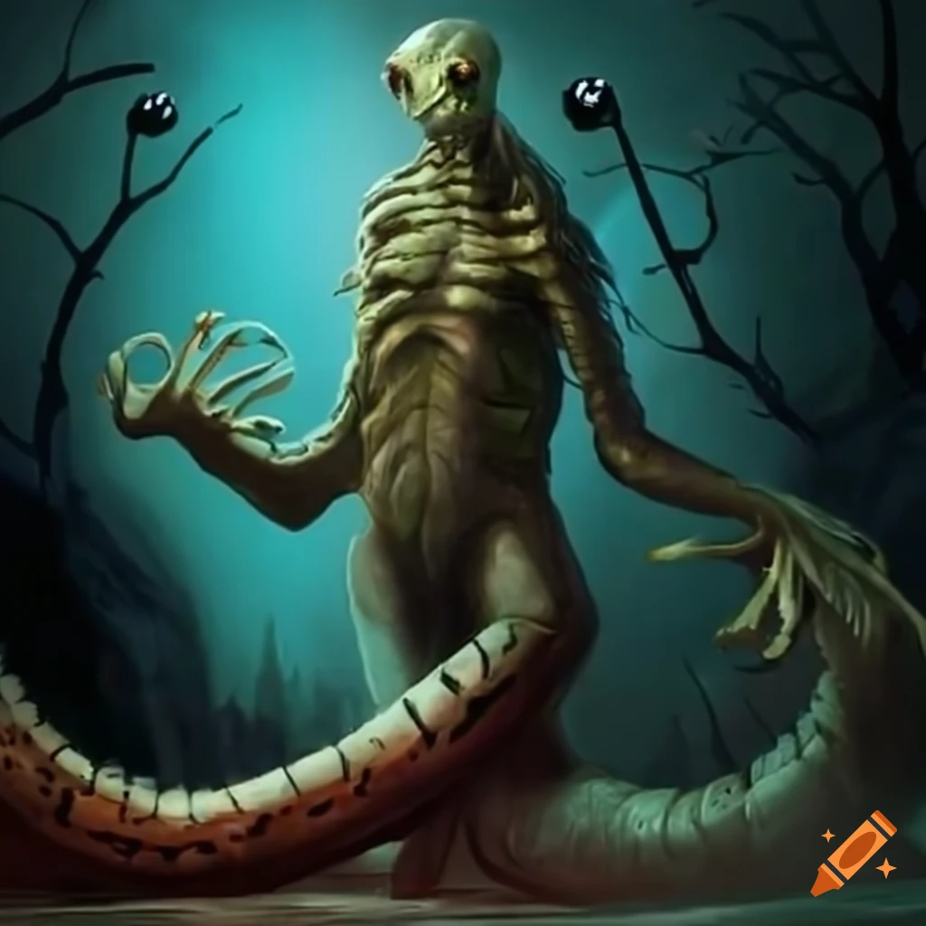 Fictional monstrous creature on Craiyon