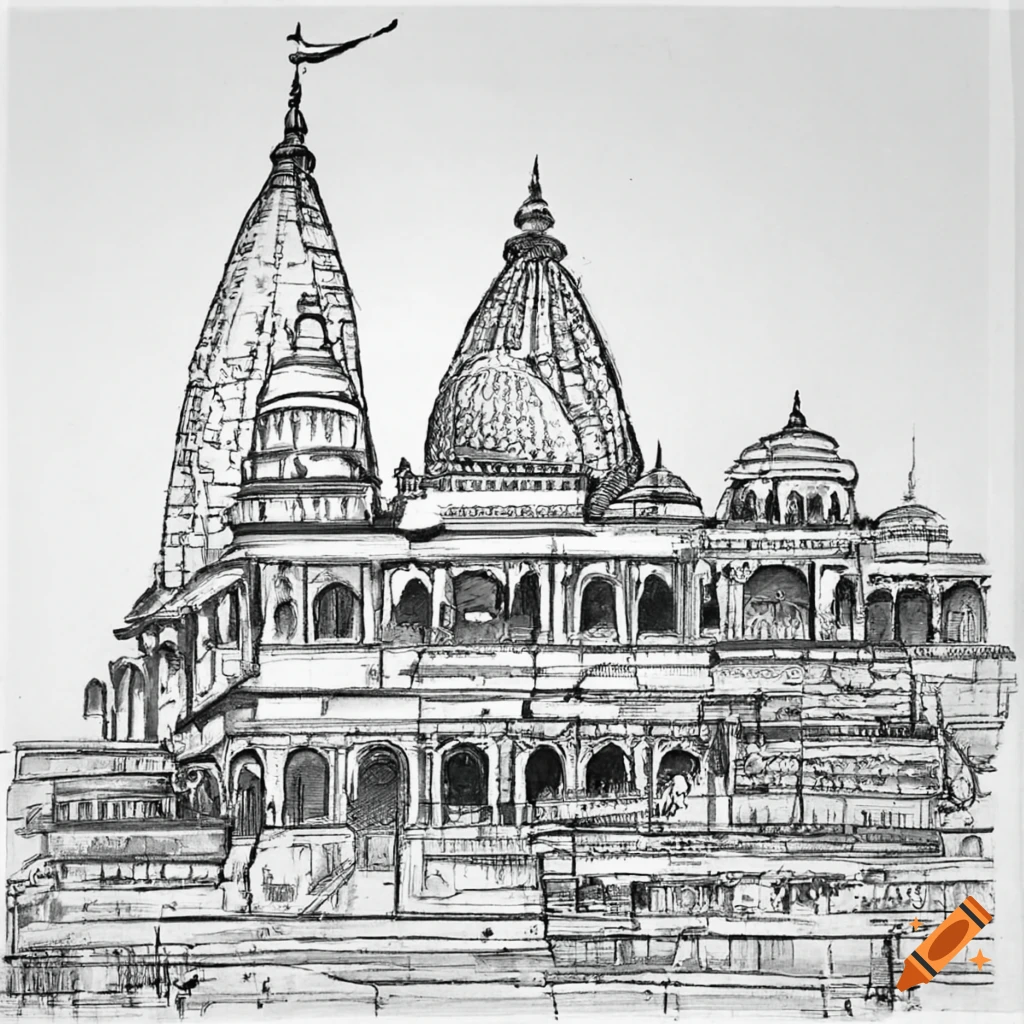 Ayodhya cityscape on Craiyon