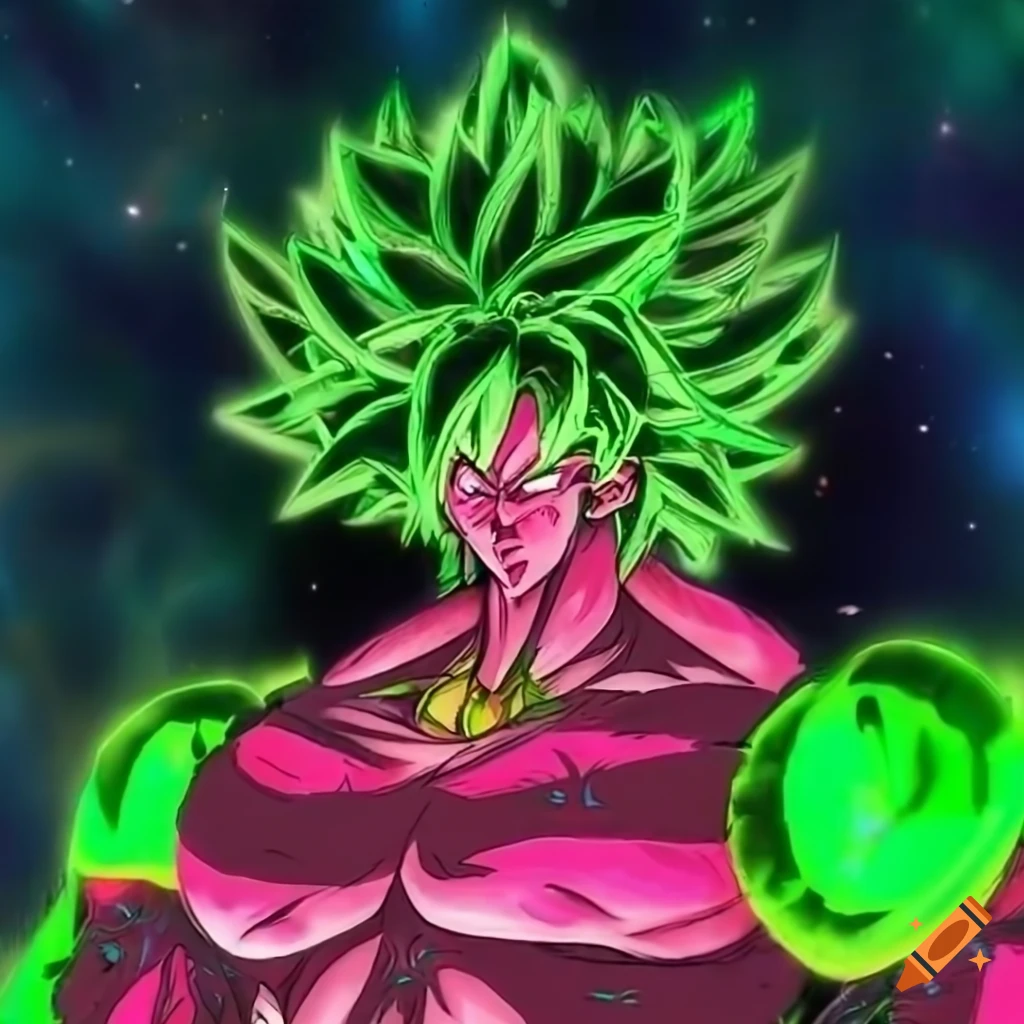 Psychedelic broly character on Craiyon
