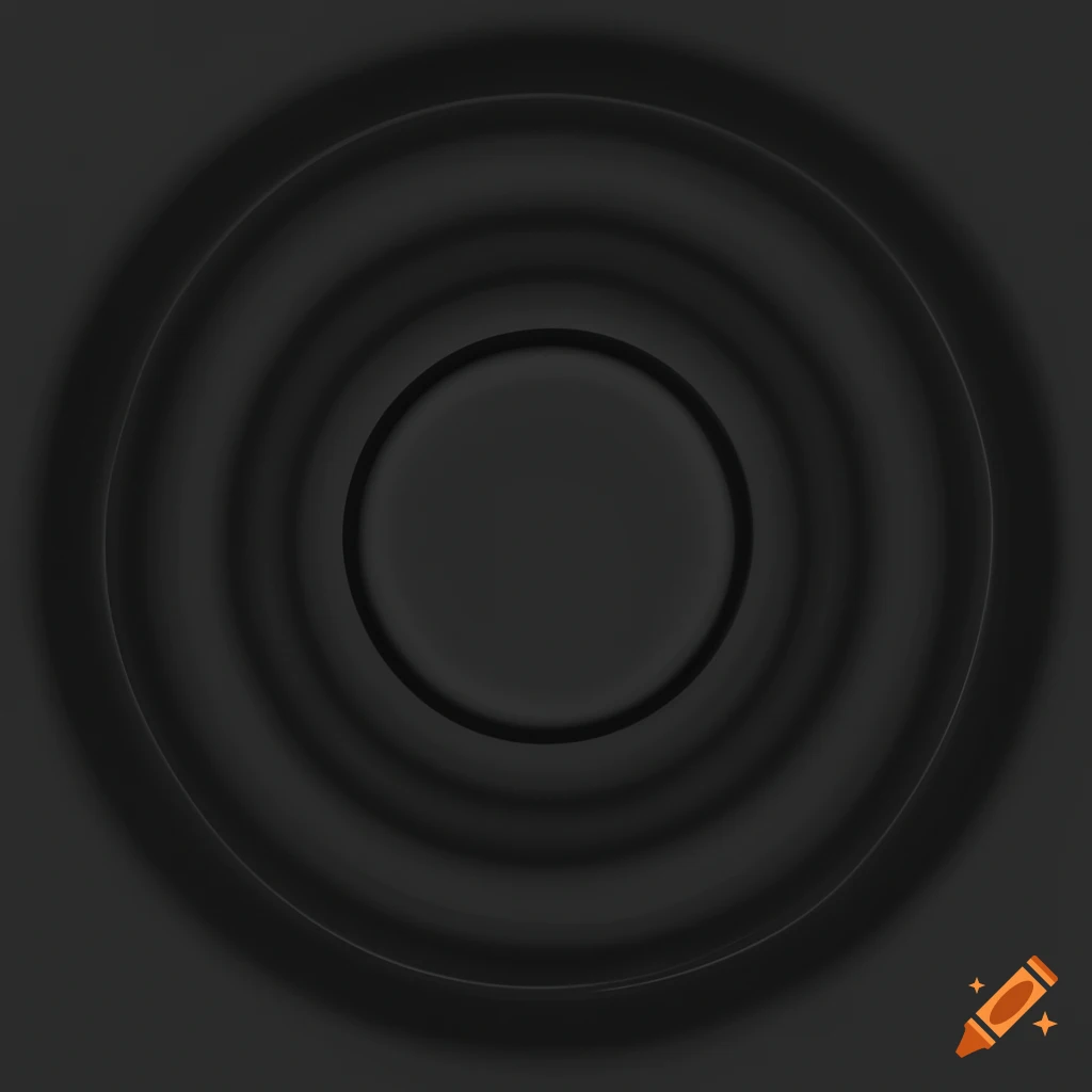 White circle with fine lines on a deep black background on Craiyon