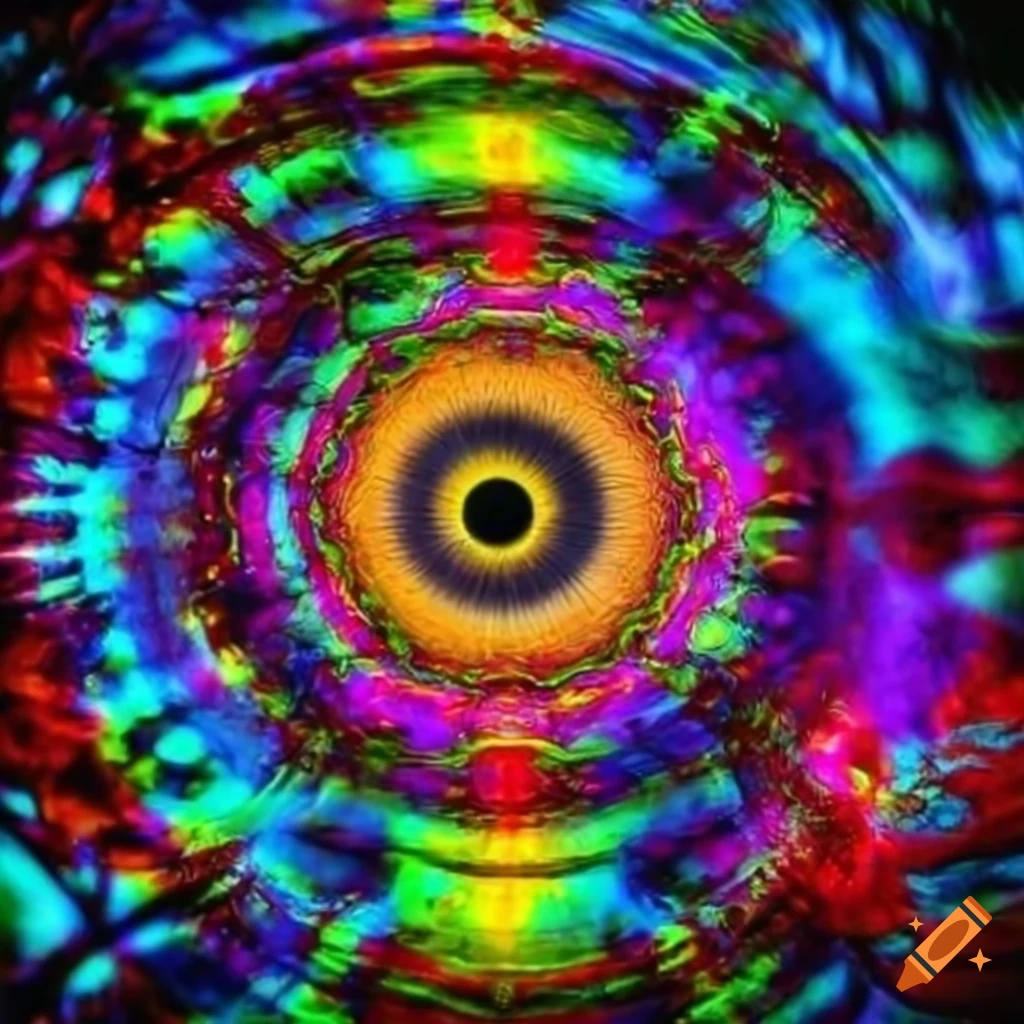 Colorful psychedelic eye art on Craiyon