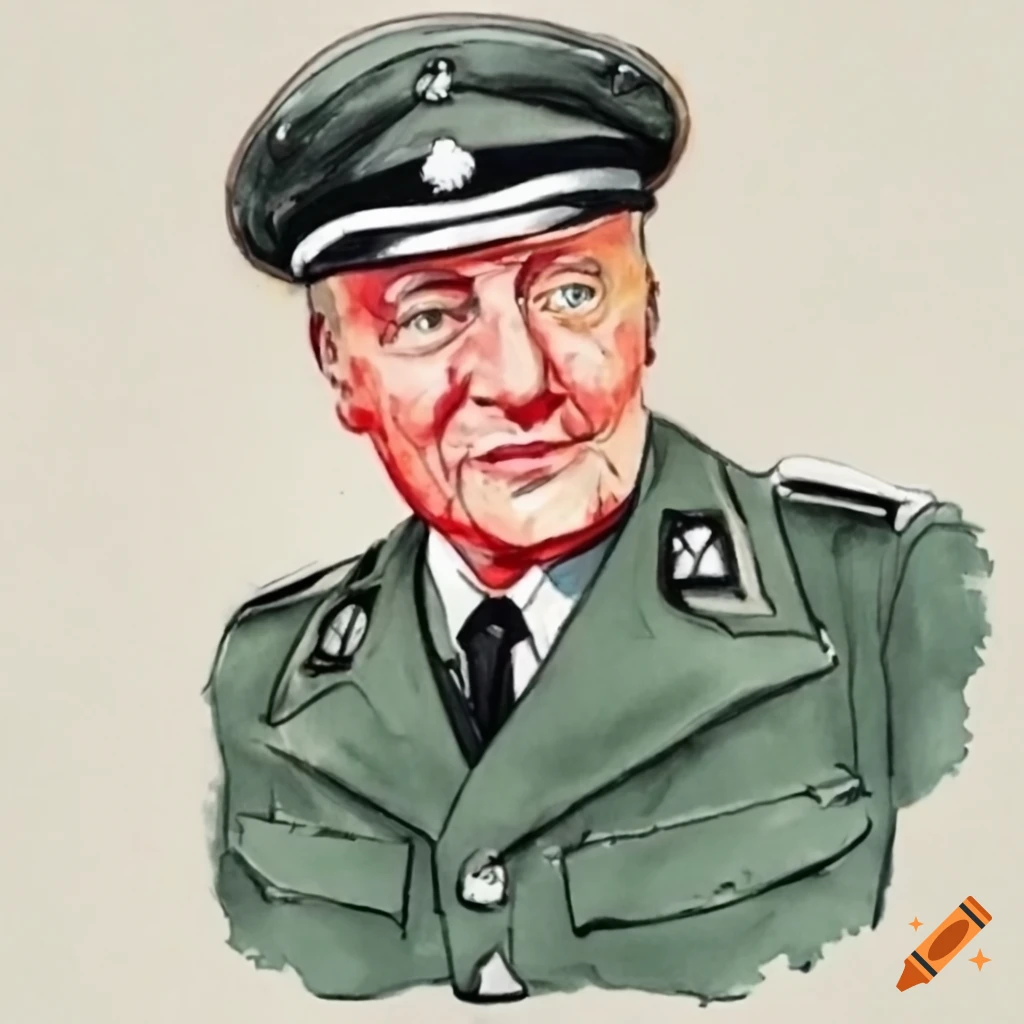 Portrait of a german military officer in the 1940s