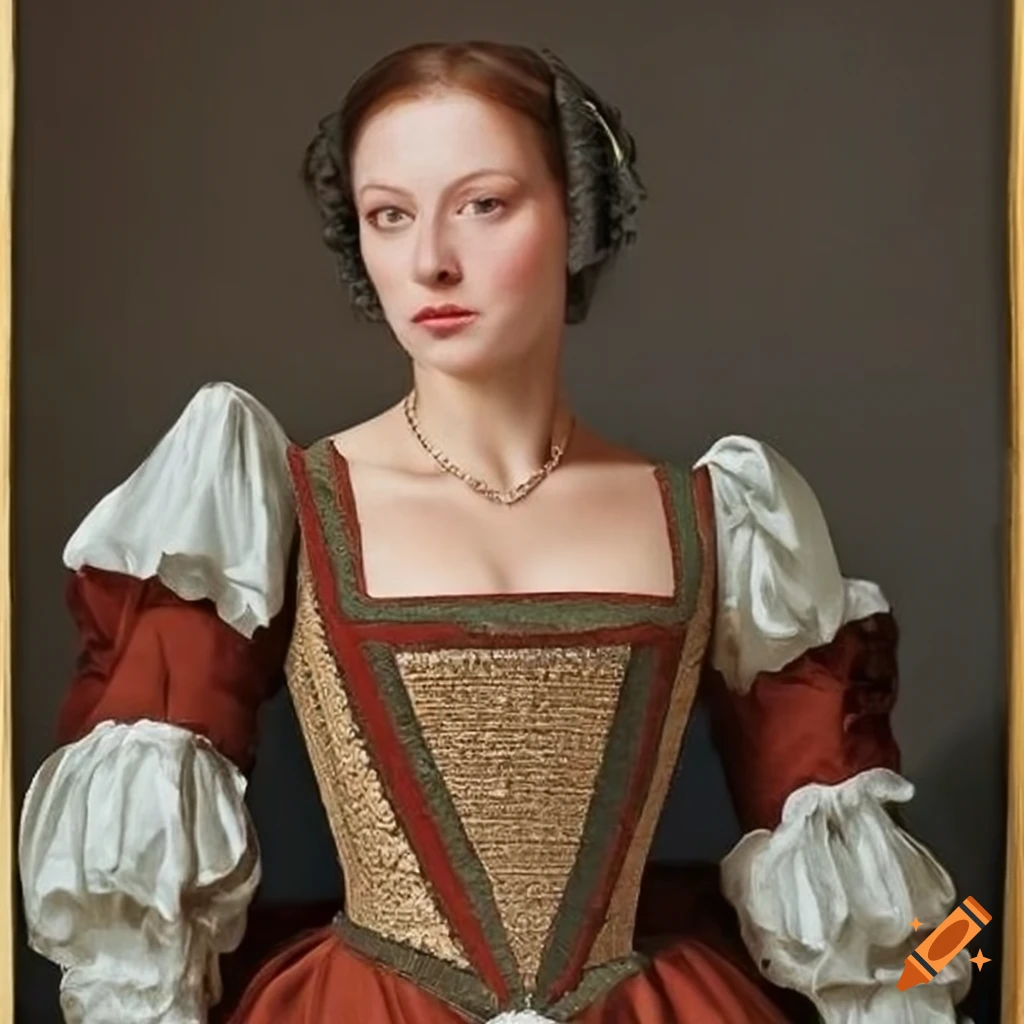 Woman wearing a renaissance dress on Craiyon
