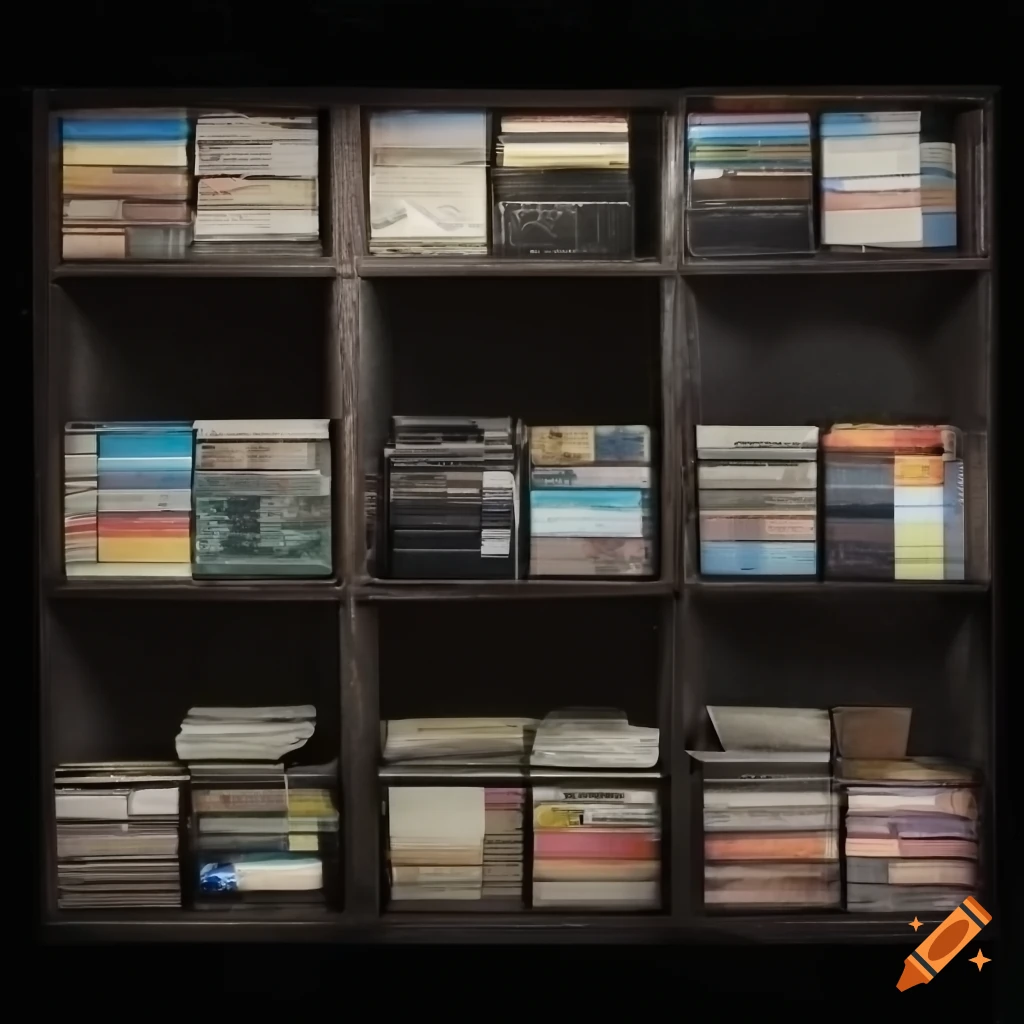 Collection of CDs organized by genre
