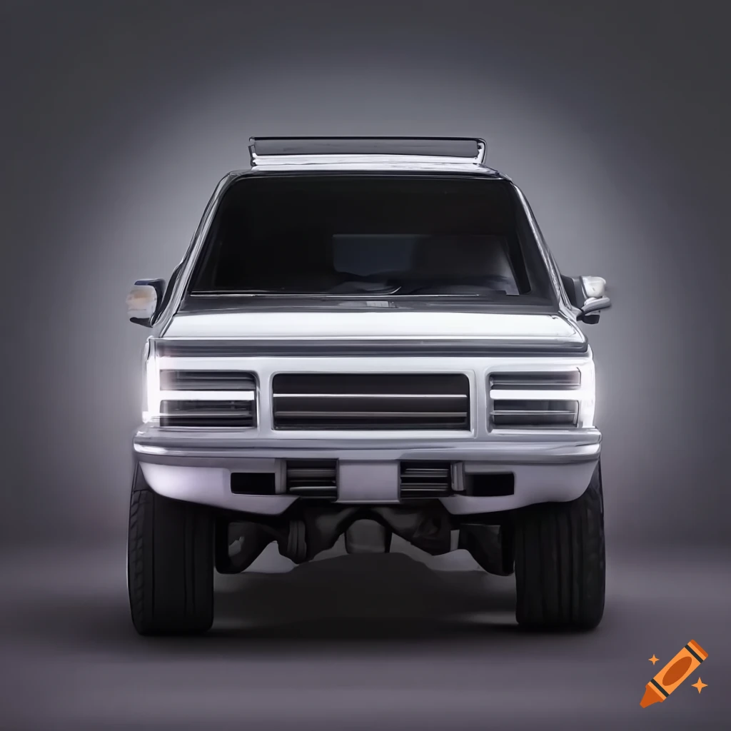 Modified all white 1989 Chevrolet s10 Blazer with lowered suspension ...
