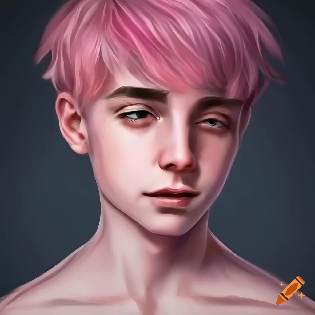 Digital Art Of A Calm 17 Year Old With Pink Hair And Brown Eyes On Craiyon portrait-of-a-17-year-old-redhead-boy-on-craiyon