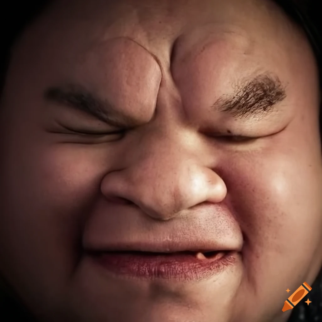 Chubby man's face