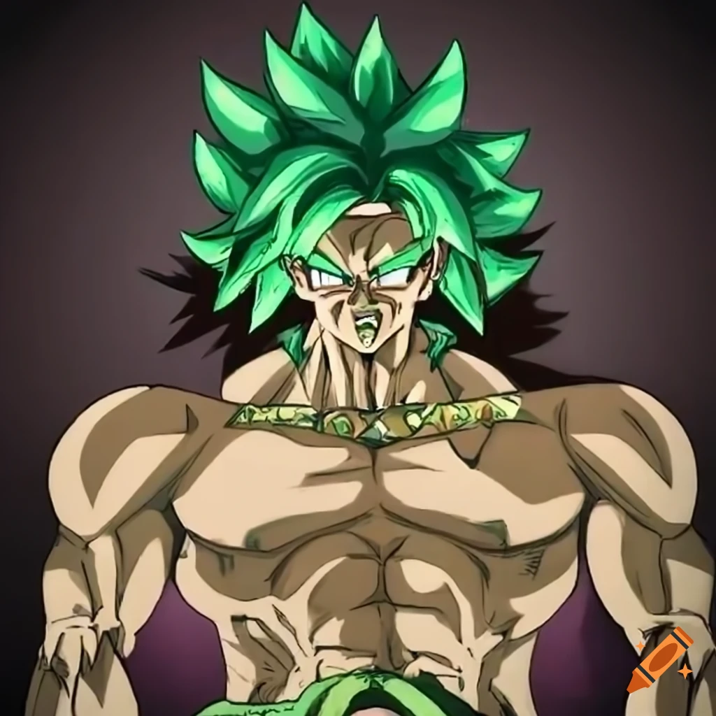 Broly depicted as a zombie on Craiyon