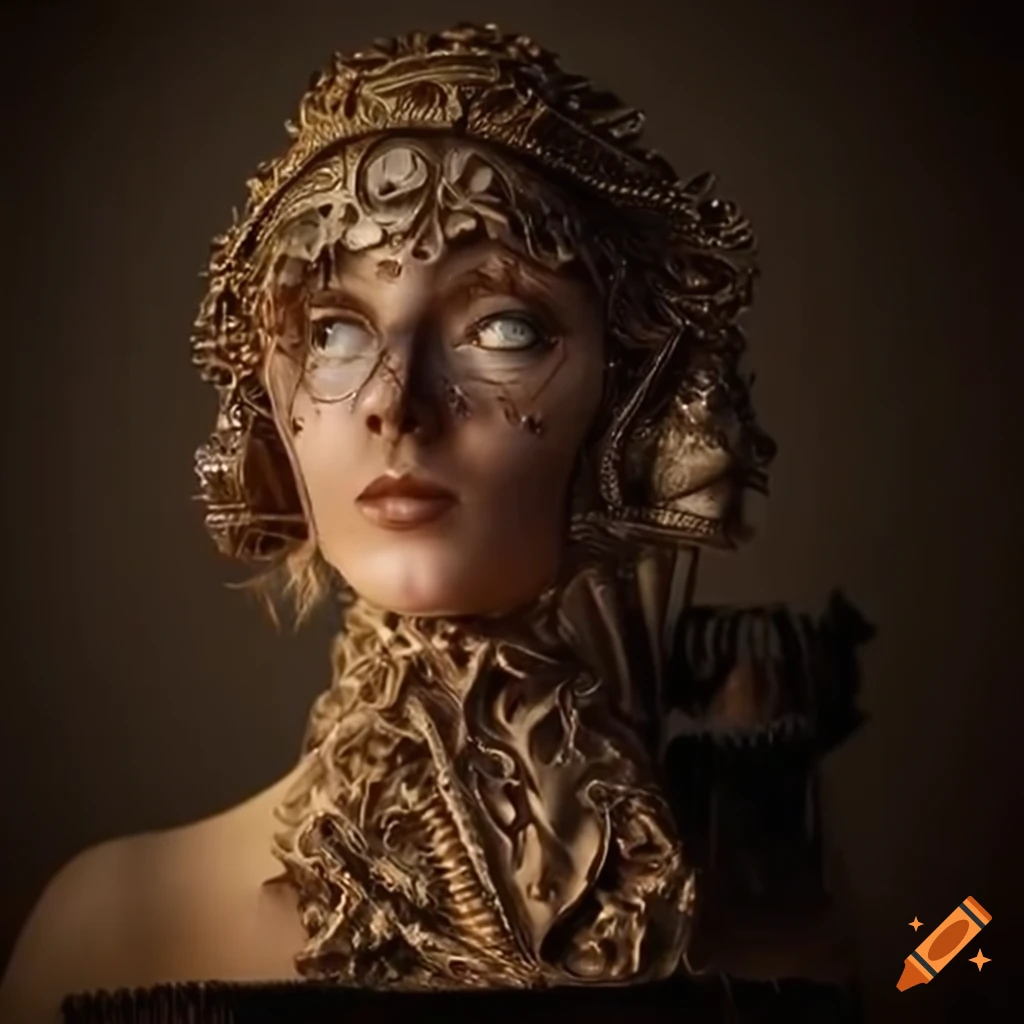 Intricate ornamental philosophy dispenser in a fantasy setting on Craiyon