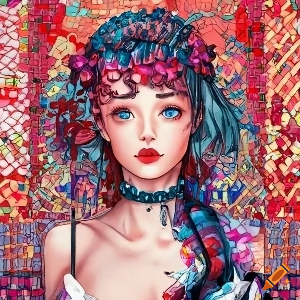 Вывеска магазина одежды "модная мозаика" on Craiyon