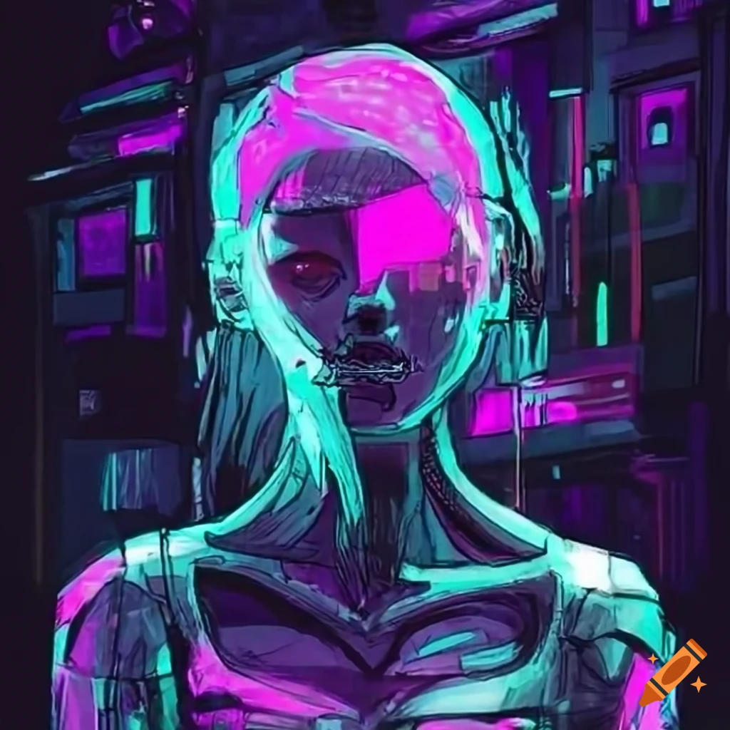 Cyberpunk concept art on Craiyon