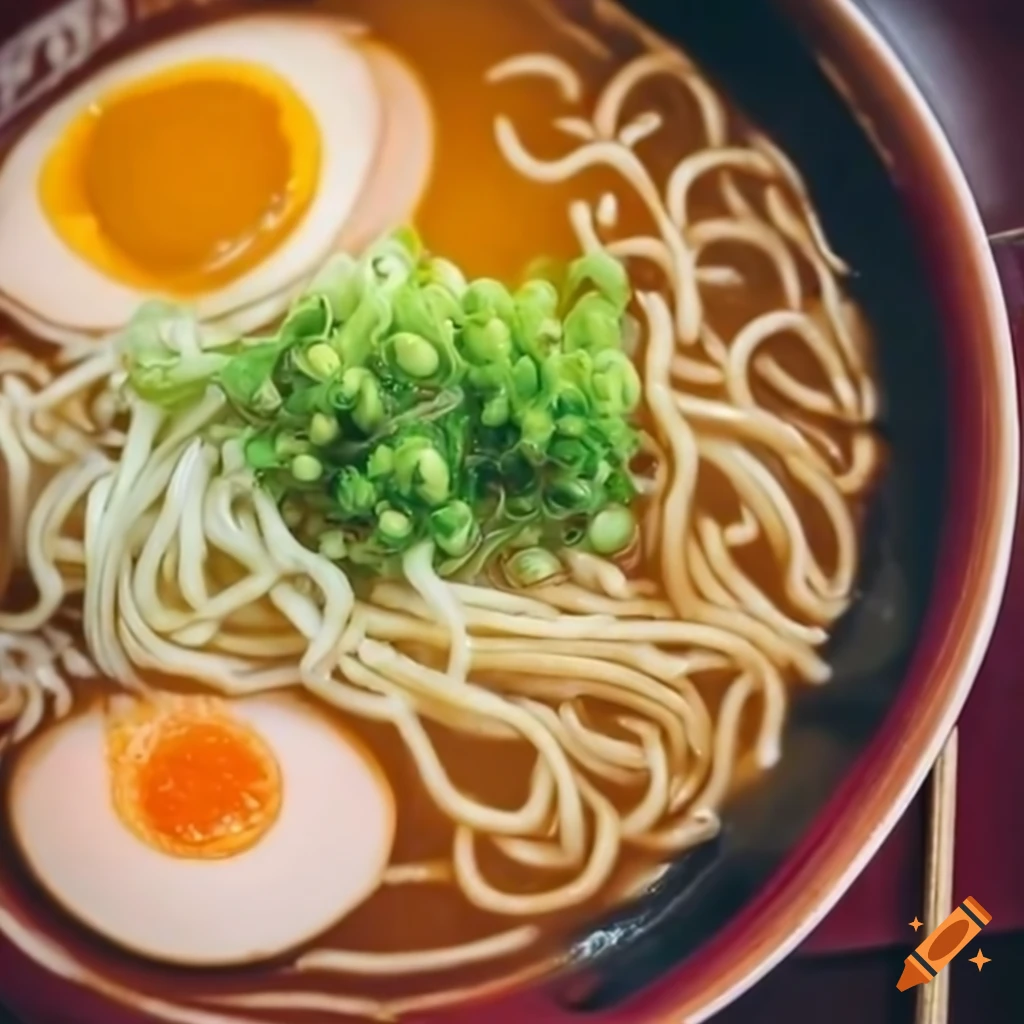 Bowl of delicious ramen noodles