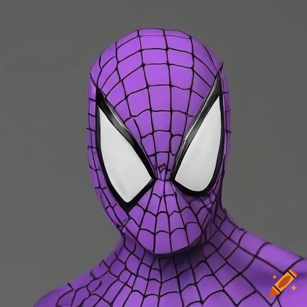 Spider-Man 2 mask with purple and white color scheme featuring the ...