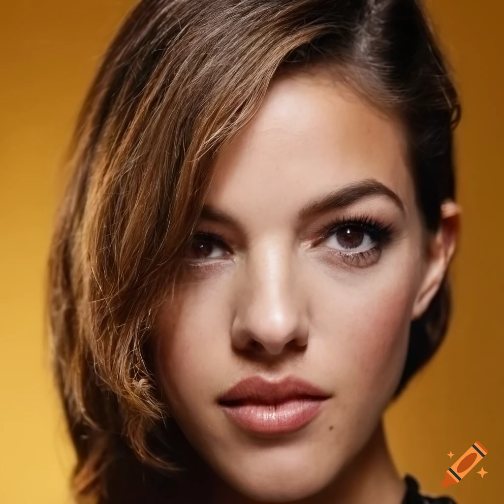 Closeup studio shot with detailed skin and hair texture on Craiyon