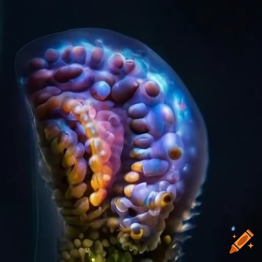 Obese segmented flat worm inside a glass vial in a tall cylinder