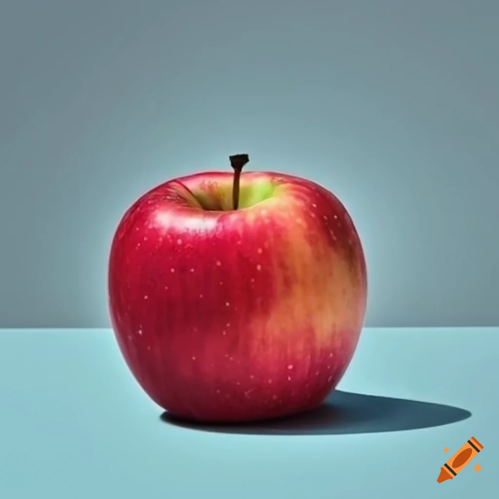Portrait of an apple on Craiyon