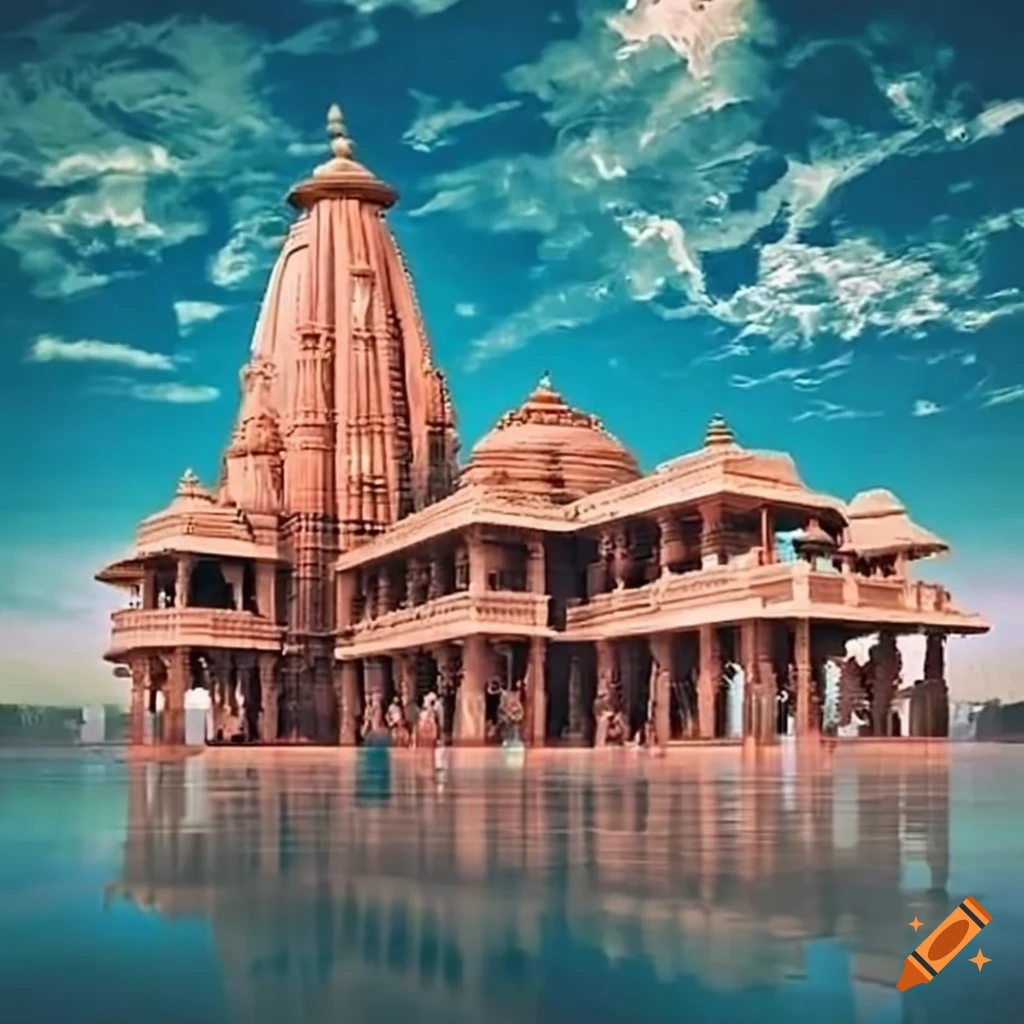 Ayodhya ram mandir on Craiyon