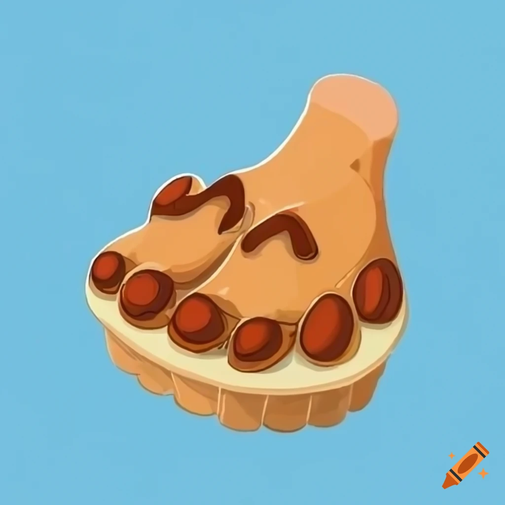 Pie with eyes in a cartoon style on Craiyon