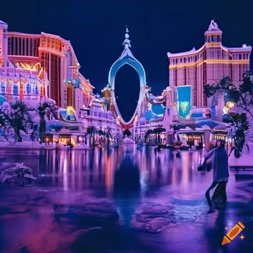 Fantasy las vegas during winter on Craiyon