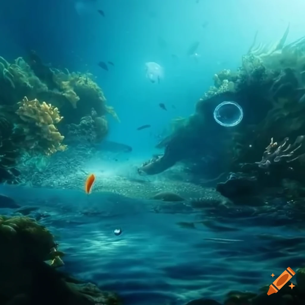 Enchanted underwater realm: dive into a hidden saltwater lake within a