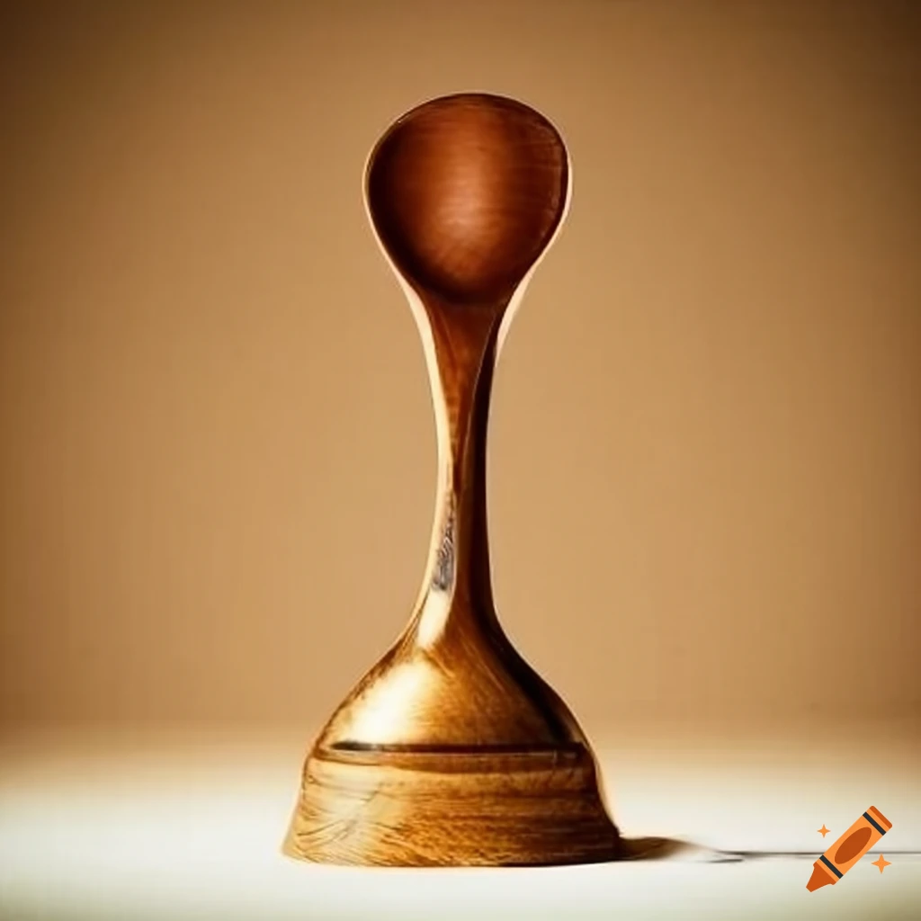 Gold wooden spoon trophy with Pot Stirrer Award engraved
