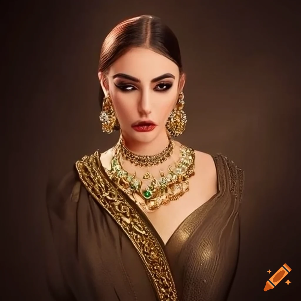 Green gold jewelry on Craiyon