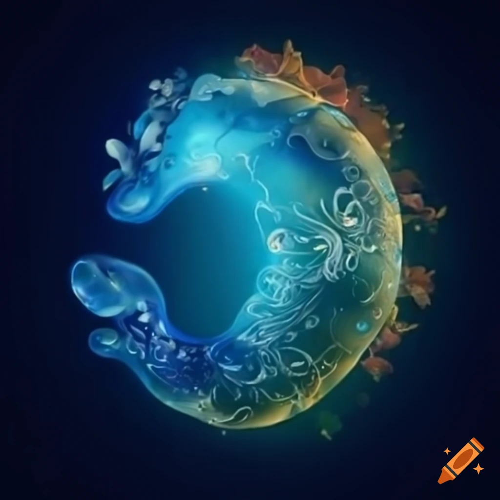 Blending nature's beauty with technology in an artistic representation ...