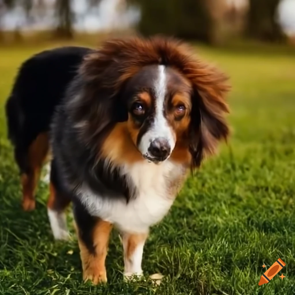 Australian shepherd playing with a ball