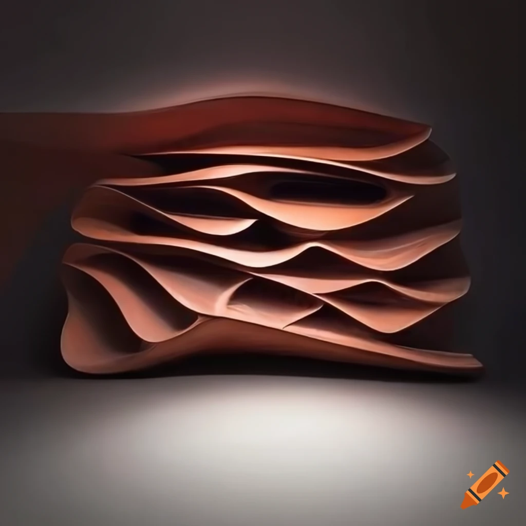 Organicshaped wall art installation by zaha hadid and nacho carbonell