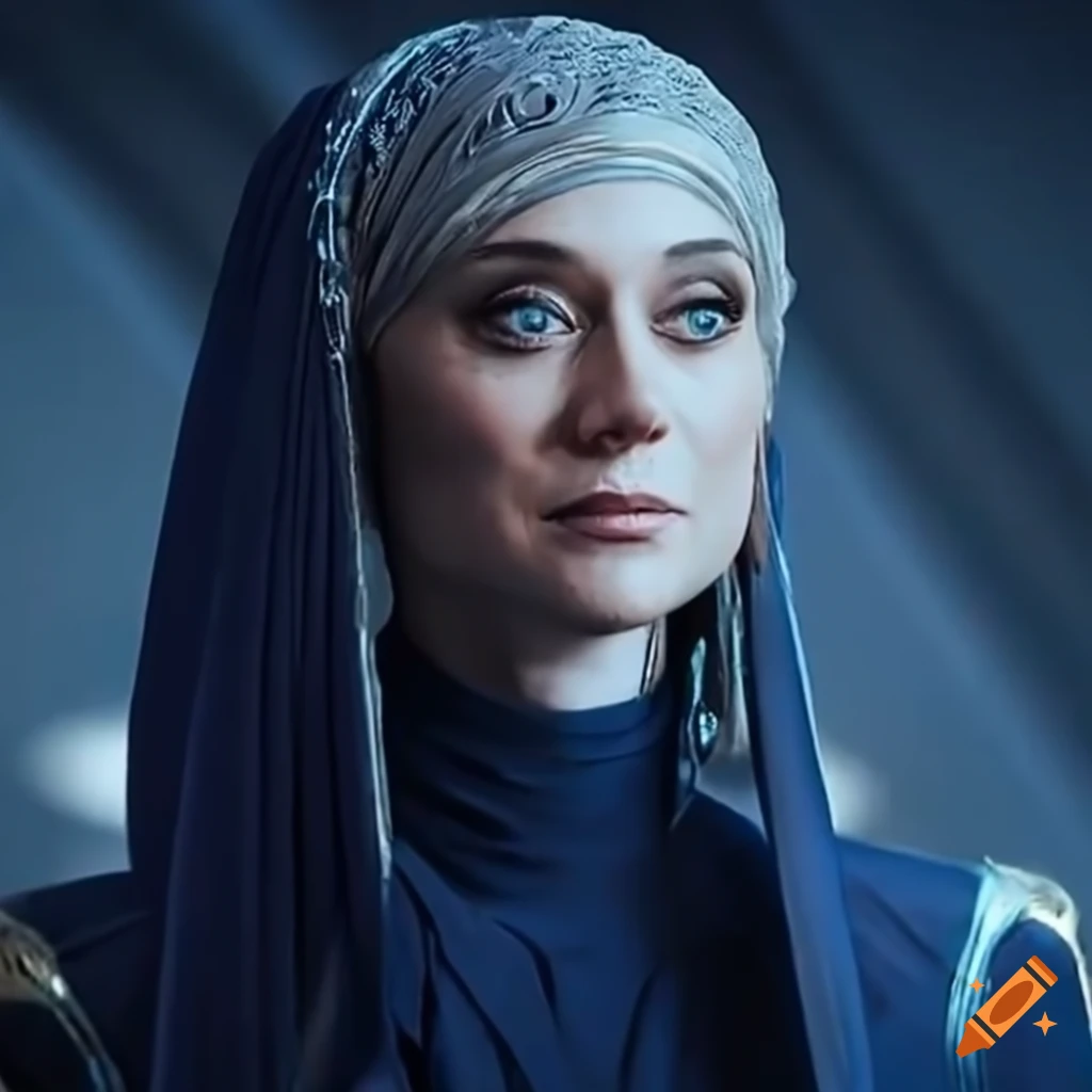 Elizabeth debicki and adam driver in a science fiction wedding ceremony