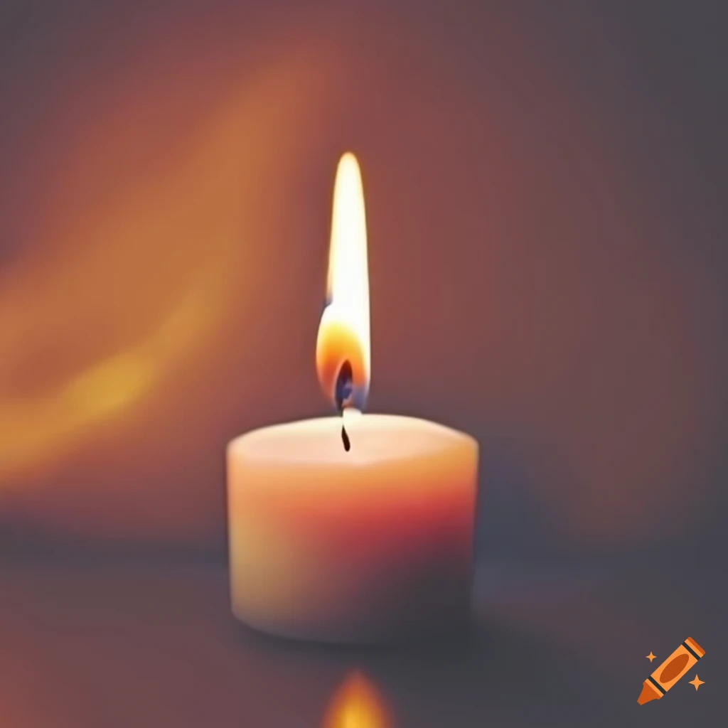 Inspiring candle avatar symbolizing balance and growth