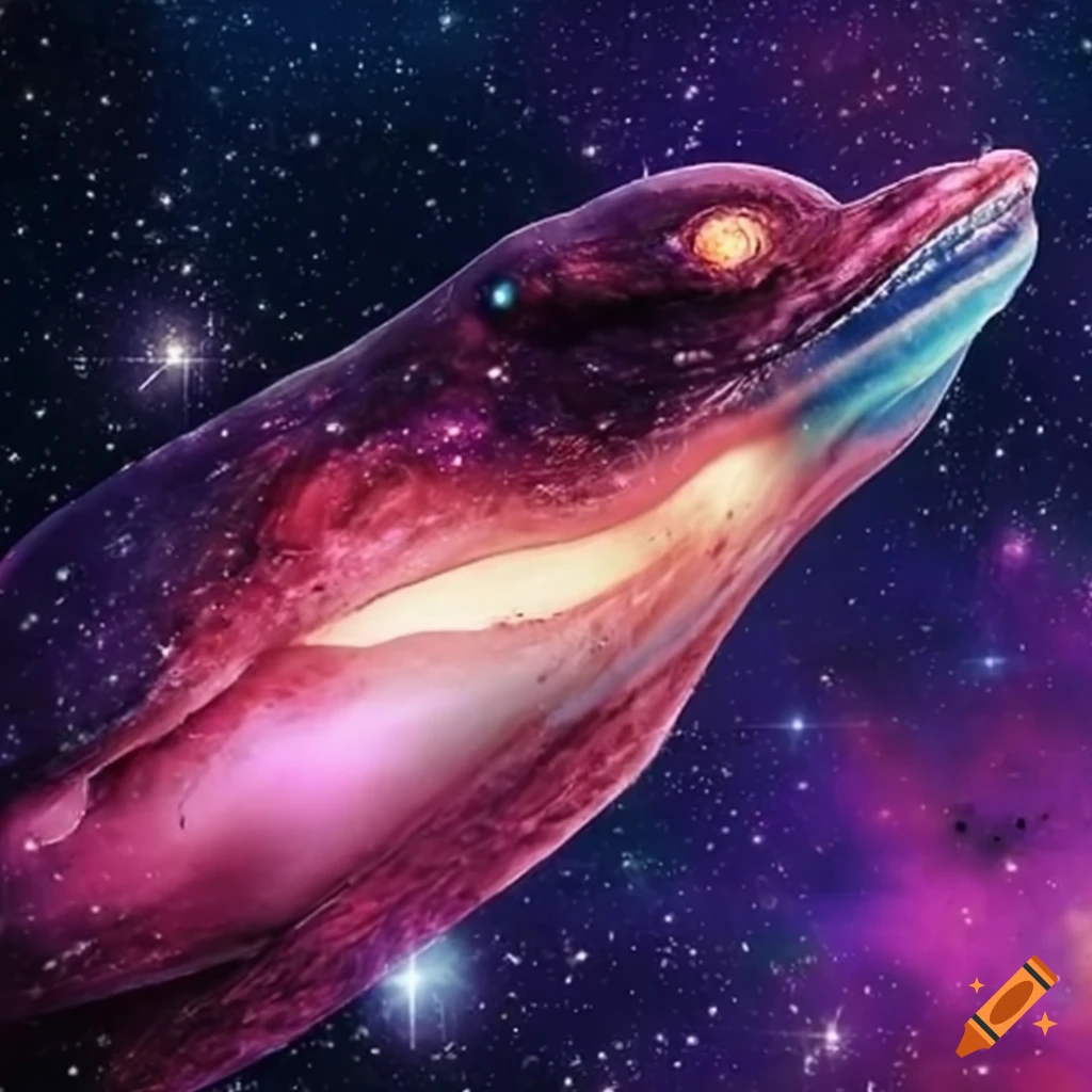Cosmic whale in outer space on Craiyon