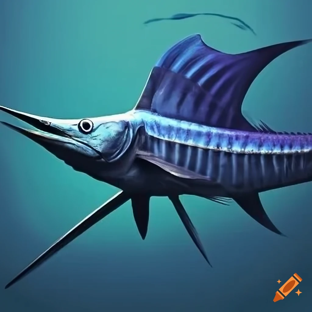 Taming a swordfish on Craiyon