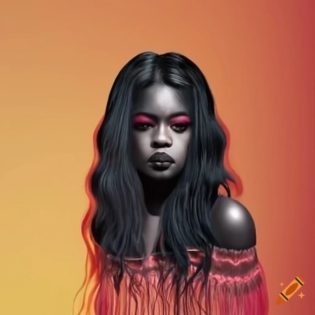 Abstract image in black color on Craiyon