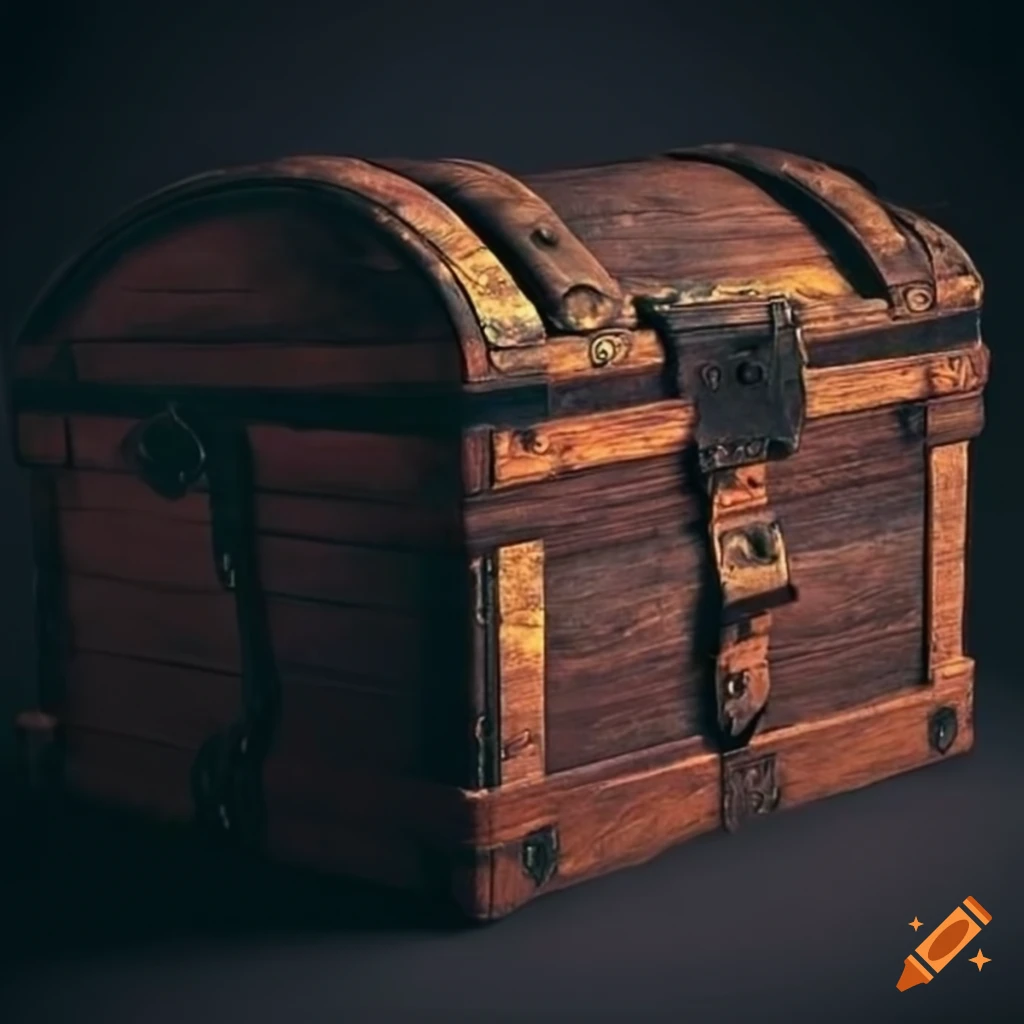 Old empty chest on Craiyon