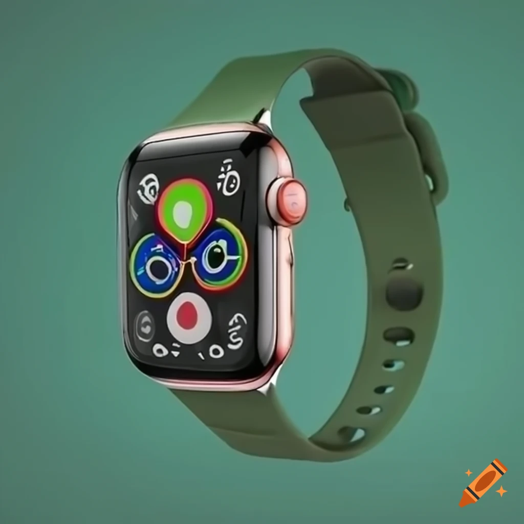 Montre médical avec un écran et un bracelet vert
