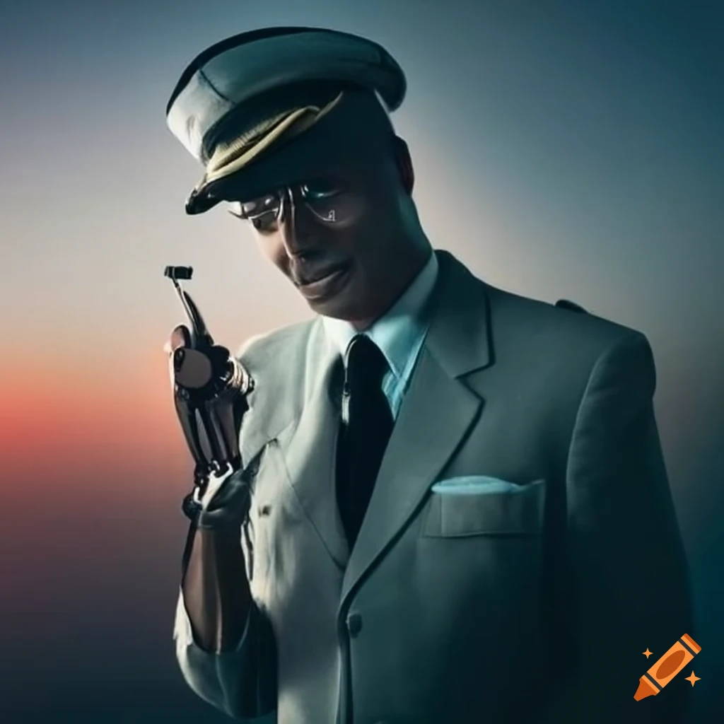 Airplane pilot holding keys on Craiyon