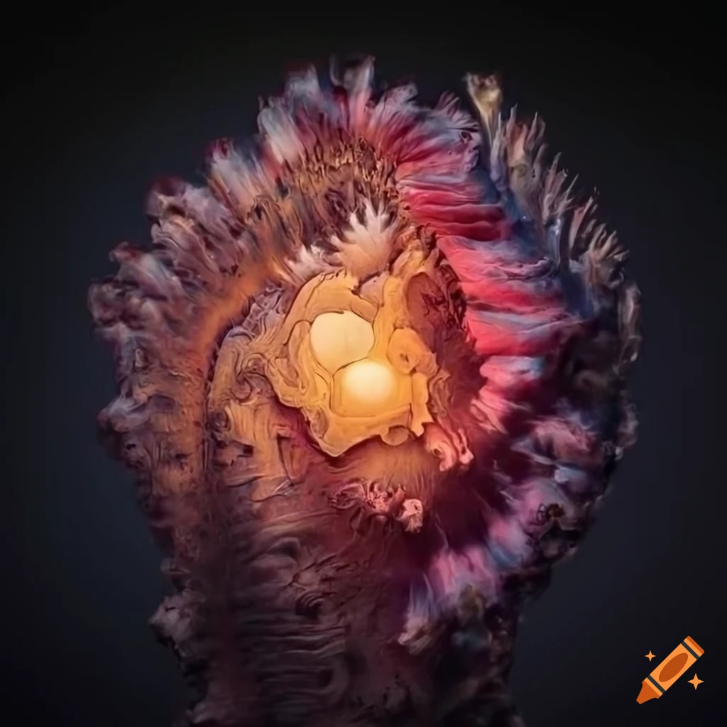 High definition intricate layering artwork with stunning lighting on a